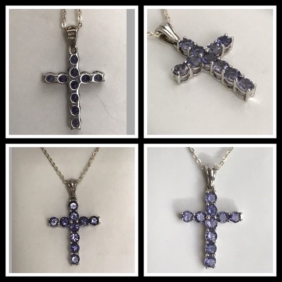 Tanzanite Crucifix Necklace - Picture 7 of 8